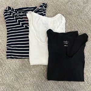 Lot of 3 Maternity Shirts—Isabel Maternity, size small, long sleeved